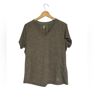 RBX Women's Olive V-Neck Performance Tee